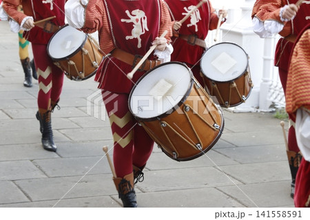 Parade in traditional Italian costume 141558591