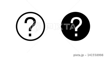 Question mark icon set in two styles Question mark icon set in two styles 141558998