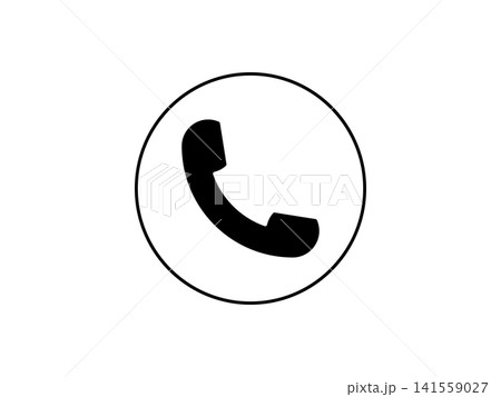 Single phone call icon symbol for ui, ux and business card design 141559027