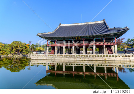 ソウルにある景福宮のとても美しい風景 ソウルにある景福宮のとても美しい風景 141559295