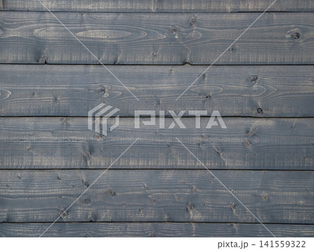 Weathered gray wooden plank wall background with horizontal boards 141559322