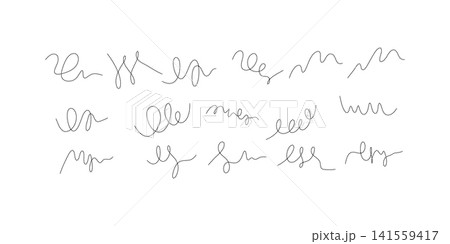 Vector hand drawn dotted lines Vector hand drawn dotted lines 141559417