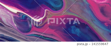 Abstract fluid art background with dark blue and purple marble texture. Liquid magenta acrylic painting backdrop Abstract fluid art background with dark blue and purple marble texture. Liquid magenta acrylic painting backdrop 141559647