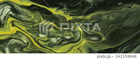 Dark olive green and khaki abstract fluid art background with liquid marble texture effect in acrylic pour painting style Dark olive green and khaki abstract fluid art background with liquid marble texture effect in acrylic pour painting style 141559648