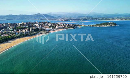 Take in the breathtaking aerial view of a stunning coastal paradise like no other Take in the breathtaking aerial view of a stunning coastal paradise like no other 141559790