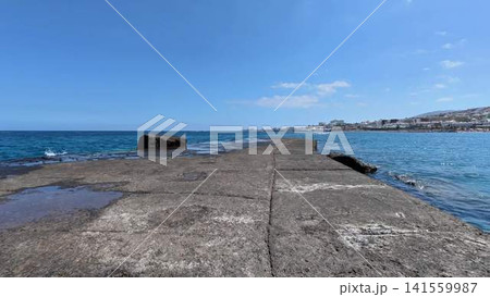 The Beautiful Coastal Pier offers a Stunning Ocean View that delights all who visit it 141559987