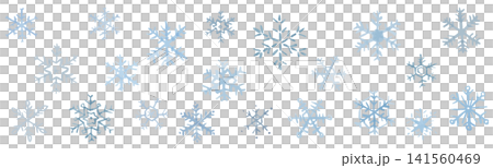 水彩風の雪の結晶のイラスト素材 141560469