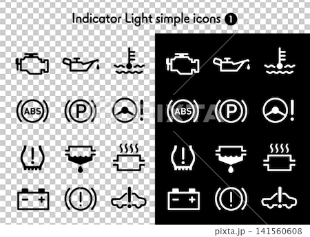 Simple Icon Collection: Warning Lights 1 Simple Icon Collection: Warning Lights 1 141560608