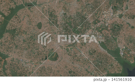 Top-down aerial illustration of Kampala, Uganda Top-down aerial illustration of Kampala, Uganda 141561910