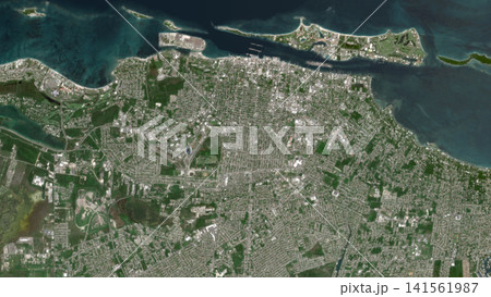 Top-down aerial illustration of Nassau, Bahamas Top-down aerial illustration of Nassau, Bahamas 141561987