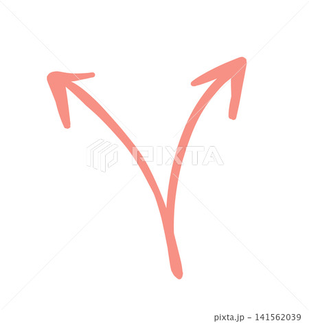 分かれ道の矢印 141562039
