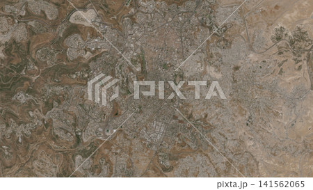 Top-down aerial illustration of Jerusalem, Israel Top-down aerial illustration of Jerusalem, Israel 141562065