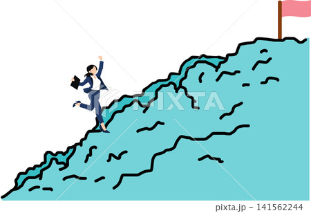 目標達成へのロードマップのイラスト 目標達成へのロードマップのイラスト 141562244