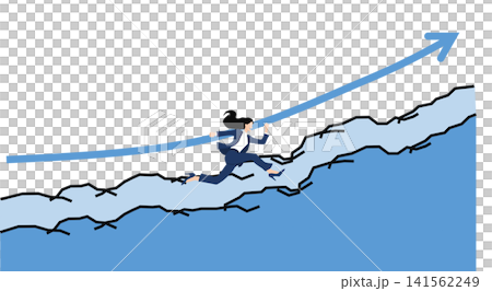 目標達成へのロードマップのイラスト 141562249