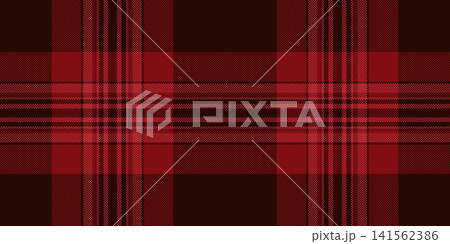 Hat textile tartan vector, backdrop plaid fabric check. Jersey seamless texture background pattern in red and black colors. 141562386
