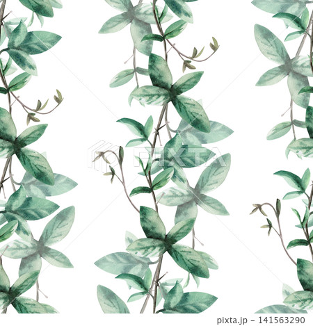 A seamless pattern with vertical vine branches. Ideal for textiles, wallpaper, decor, packaging, printing, fabric printing, and creating a romantic atmosphere. A seamless pattern with vertical vine branches. Ideal for textiles, wallpaper, decor, packaging, printing, fabric printing, and creating a romantic atmosphere. 141563290