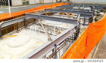 低層階マンション ビル 鉄骨造(S造)の基礎工事 低層階マンション ビル 鉄骨造(S造)の基礎工事 141564325