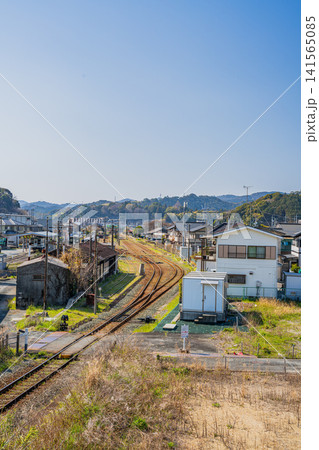 浜松市の天竜浜名湖鉄道の天竜二俣駅周辺の風景(静岡県) 浜松市の天竜浜名湖鉄道の天竜二俣駅周辺の風景(静岡県) 141565085