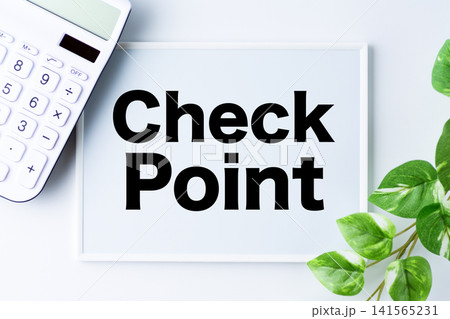 CheckPointの文字のホワイトボード CheckPointの文字のホワイトボード 141565231
