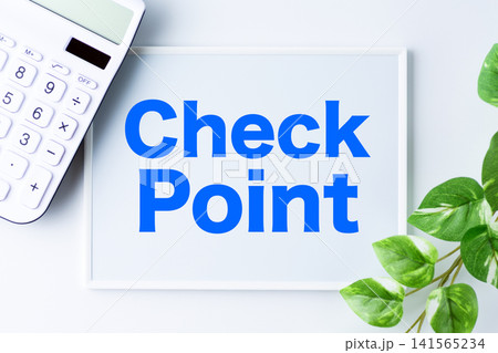 CheckPointの文字のホワイトボード 141565234