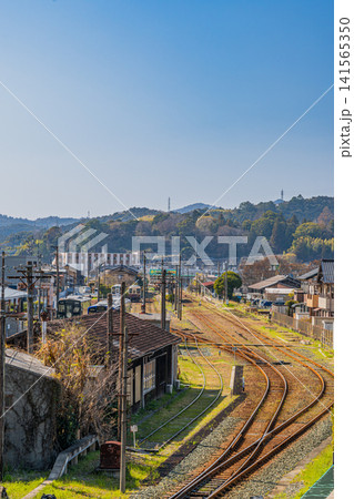 浜松市の天竜浜名湖鉄道の天竜二俣駅周辺の風景(静岡県) 浜松市の天竜浜名湖鉄道の天竜二俣駅周辺の風景(静岡県) 141565350
