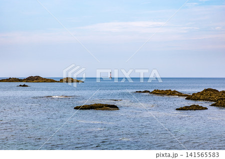 夏の佐渡の海の風景、下相川の千畳敷付近 夏の佐渡の海の風景、下相川の千畳敷付近 141565583