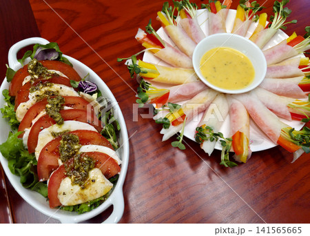 These are the foods set on the table. These are the foods set on the table. 141565665