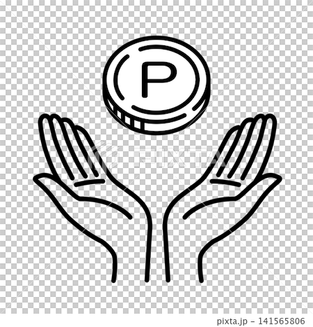An illustration showing a coin representing points on the palms of outstretched hands. An illustration showing a coin representing points on the palms of outstretched hands. 141565806
