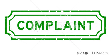 Grunge green complaint word rubber seal stamp on white background 141566529