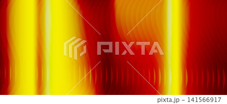 Gold luminous glass forms a dramatic background with red flame like distortions. Bright yellow columns ripple across the background in flowing curves. Gold vector texture for poster design Gold luminous glass forms a dramatic background with red flame like distortions. Bright yellow columns ripple across the background in flowing curves. Gold vector texture for poster design 141566917