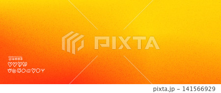 Warm summer gradient with grainy airbrush texture for promo poster and label. Glowing orange melts into soft pink over rough noise and warm haze bg. Vector sunset backdrop full of grainy heat Warm summer gradient with grainy airbrush texture for promo poster and label. Glowing orange melts into soft pink over rough noise and warm haze bg. Vector sunset backdrop full of grainy heat 141566929