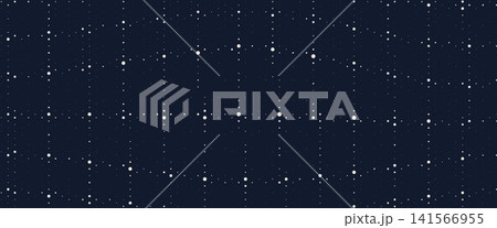 Grid halftone background with white dot texture. Blue grunge mesh forms warped lattice lines across broad copy space. Abstract vector grid and halftone backdrop for web banner or presentation design Grid halftone background with white dot texture. Blue grunge mesh forms warped lattice lines across broad copy space. Abstract vector grid and halftone backdrop for web banner or presentation design 141566955