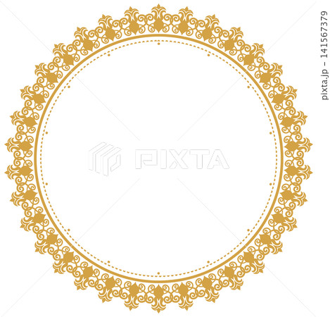 Ornate Gold Geometric Circle Frame Clipart Illustration with Intricate Luxury Pattern for Wedding Invitation Card, Luxury Branding Logo Border, Badge Design, Scrapbooking, and Paper Craft Ornate Gold Geometric Circle Frame Clipart Illustration with Intricate Luxury Pattern for Wedding Invitation Card, Luxury Branding Logo Border, Badge Design, Scrapbooking, and Paper Craft 141567379