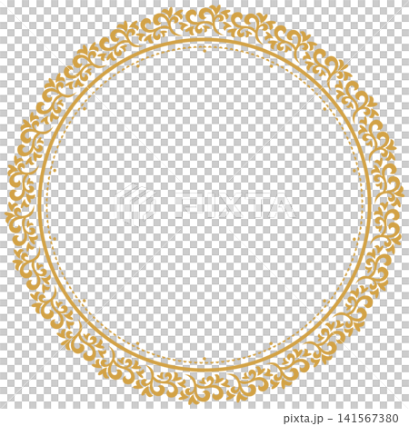 Gold Ornamental Round Border Frame Clipart Illustration with Elegant Geometric Pattern for Luxury Wedding Invitation, Monogram Logo Frame, Certificate Decor, Scrapbooking, and Card Making Gold Ornamental Round Border Frame Clipart Illustration with Elegant Geometric Pattern for Luxury Wedding Invitation, Monogram Logo Frame, Certificate Decor, Scrapbooking, and Card Making 141567380