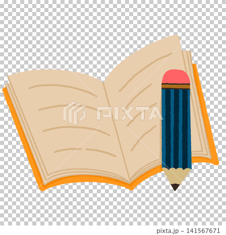 book and pencil book and pencil 141567671