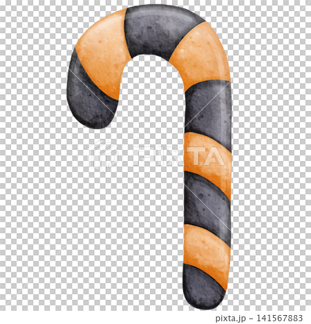 Watercolor Halloween Candy Cane Sweet Treat Clipart Illustration for Spooky Party Decor, Trick or Treat Invitation, Scrapbooking, Sticker Design, and Festive Crafts Watercolor Halloween Candy Cane Sweet Treat Clipart Illustration for Spooky Party Decor, Trick or Treat Invitation, Scrapbooking, Sticker Design, and Festive Crafts 141567883