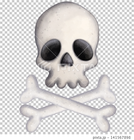 Watercolor Halloween Skull and Crossbones Clipart Illustration for Spooky Pirate Party Decor, Halloween Invitation, Scrapbooking, Sticker Design, and Festive Crafts Watercolor Halloween Skull and Crossbones Clipart Illustration for Spooky Pirate Party Decor, Halloween Invitation, Scrapbooking, Sticker Design, and Festive Crafts 141567898