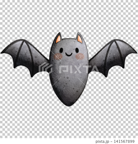 Watercolor Halloween Cute Bat Character Clipart Illustration for Spooky Party Decor, Kids Halloween Invitation, Scrapbooking, Sticker Design, and Festive Crafts Watercolor Halloween Cute Bat Character Clipart Illustration for Spooky Party Decor, Kids Halloween Invitation, Scrapbooking, Sticker Design, and Festive Crafts 141567899