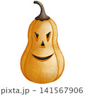 Watercolor Halloween Tall Jack o Lantern Pumpkin Clipart Illustration for Spooky Party Decor, Autumn Invitation, Scrapbooking, Sticker Design, and Festive Crafts 141567906