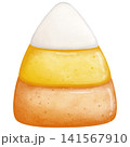 Watercolor Halloween Cute Candy Corn Clipart Illustration for Spooky Party Decor, Trick or Treat Invitation, Scrapbooking, Sticker Design, and Festive Crafts 141567910