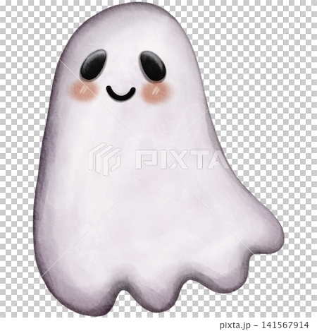 Watercolor Halloween Cute Ghost Character Clipart Illustration for Spooky Party Decor, Kids Halloween Invitation, Scrapbooking, Sticker Design, and Crafts Watercolor Halloween Cute Ghost Character Clipart Illustration for Spooky Party Decor, Kids Halloween Invitation, Scrapbooking, Sticker Design, and Crafts 141567914