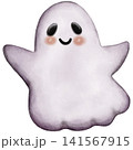 Watercolor Halloween Cute Flying Ghost Clipart Illustration for Spooky Party Decor, Kids Halloween Invitation, Scrapbooking, Sticker Design, and Festive Crafts 141567915