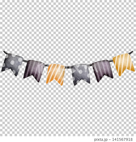Watercolor Halloween Bunting Garland Banner Clipart Illustration for Spooky Party Decor, Halloween Invitation Border, Scrapbooking, and Festive Paper Crafts Watercolor Halloween Bunting Garland Banner Clipart Illustration for Spooky Party Decor, Halloween Invitation Border, Scrapbooking, and Festive Paper Crafts 141567918