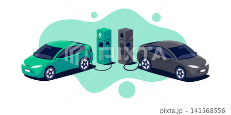 Comparing electric vehicle versus gasoline diesel car suv. Comparing electric vehicle versus gasoline diesel car suv. 141568556