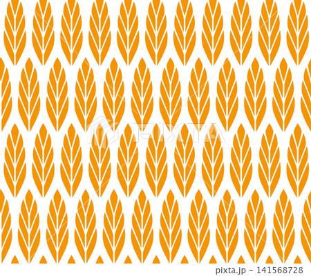 Wheat pattern wallpaper. Vector oat symbols 141568728