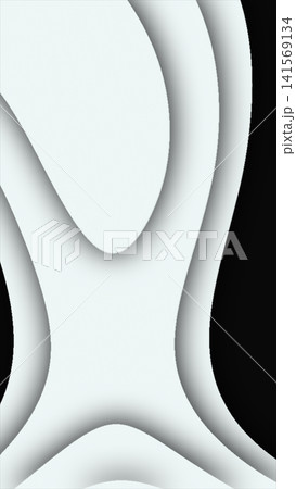 Minimal white abstract curved layers with soft shadows, flowing shapes, and clean modern monochrome background. 141569134