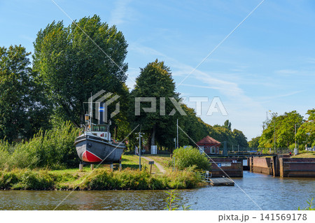 Haren and the ems river in northern germany Haren and the ems river in northern germany 141569178