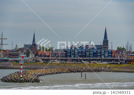 the city of Harlingen at the dutch north sea coast 141569331