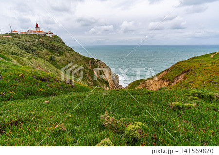 Cabo da Roca cliff over Atlantic ocean Portugal Cabo da Roca cliff over Atlantic ocean Portugal 141569820