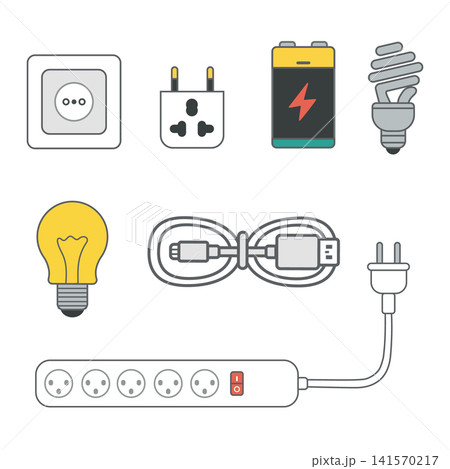 A compact power kit including a wall socket, an adapter, a light bulb, and a battery. A compact power kit including a wall socket, an adapter, a light bulb, and a battery. 141570217